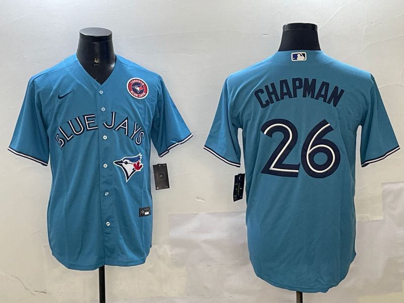 Men Toronto Blue Jays #26 Chapman Light Blue White Game 2025 Nike MLB Jersey style 4->toronto blue jays->MLB Jersey